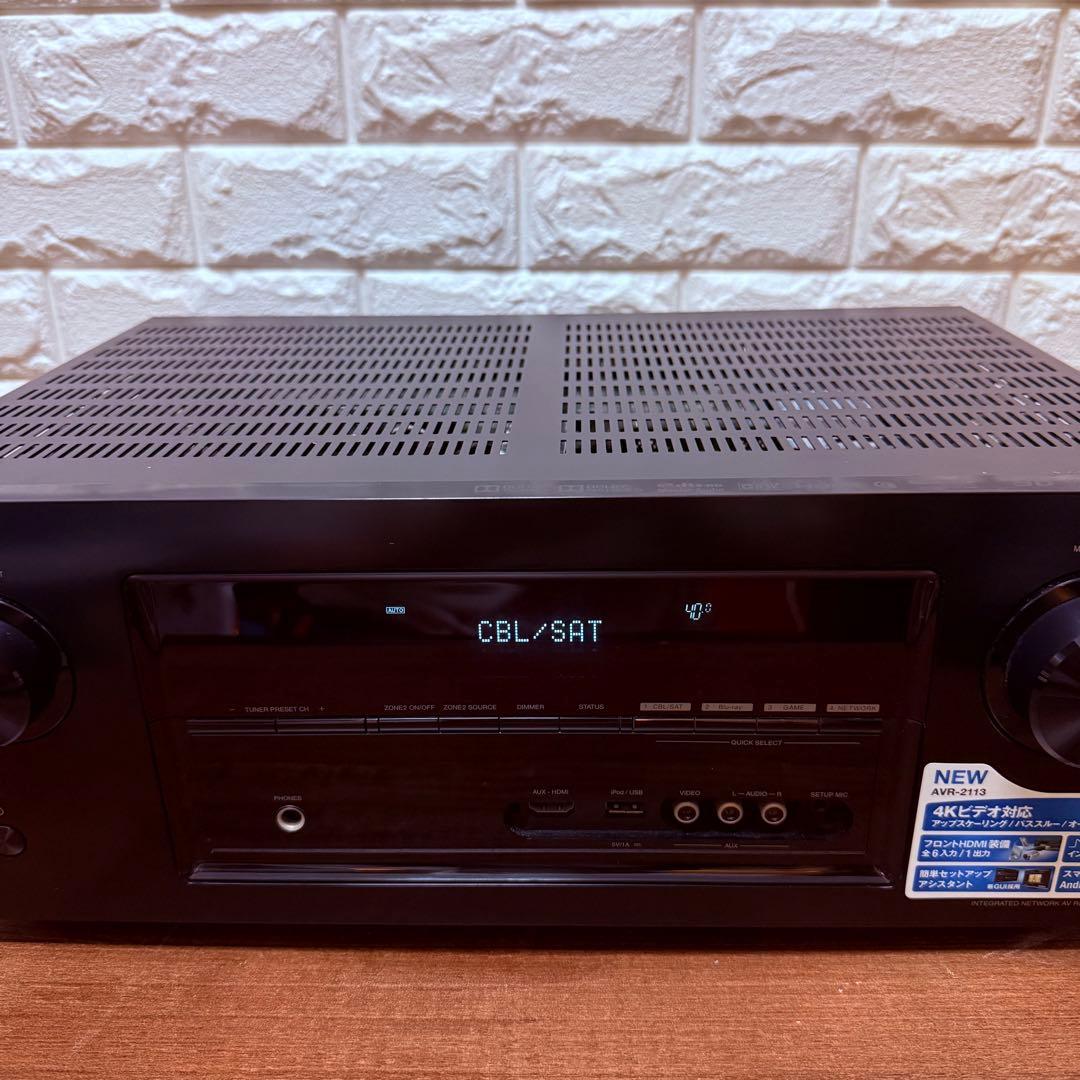 【極美品】DENON 7.1chAVアンプ AVR-2113-K ブラック