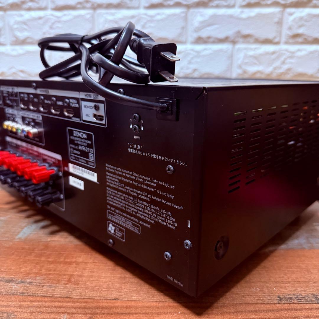 【極美品】DENON 7.1chAVアンプ AVR-2113-K ブラック