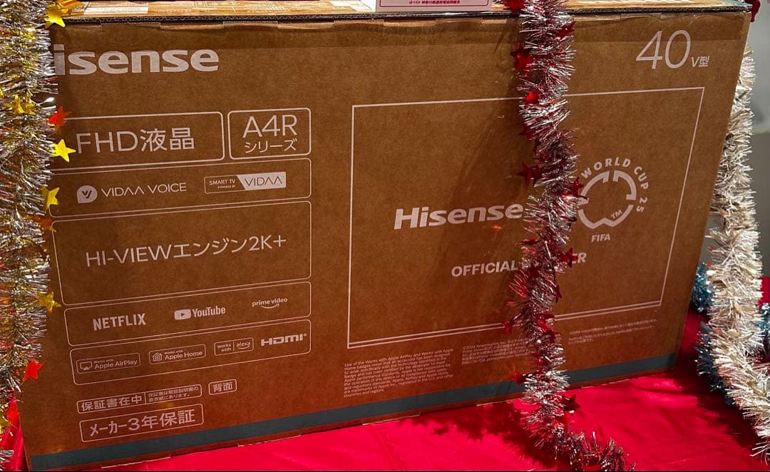 ねね【最安・新品未開封】Hisense 40インチ 液晶テレビ A4R
