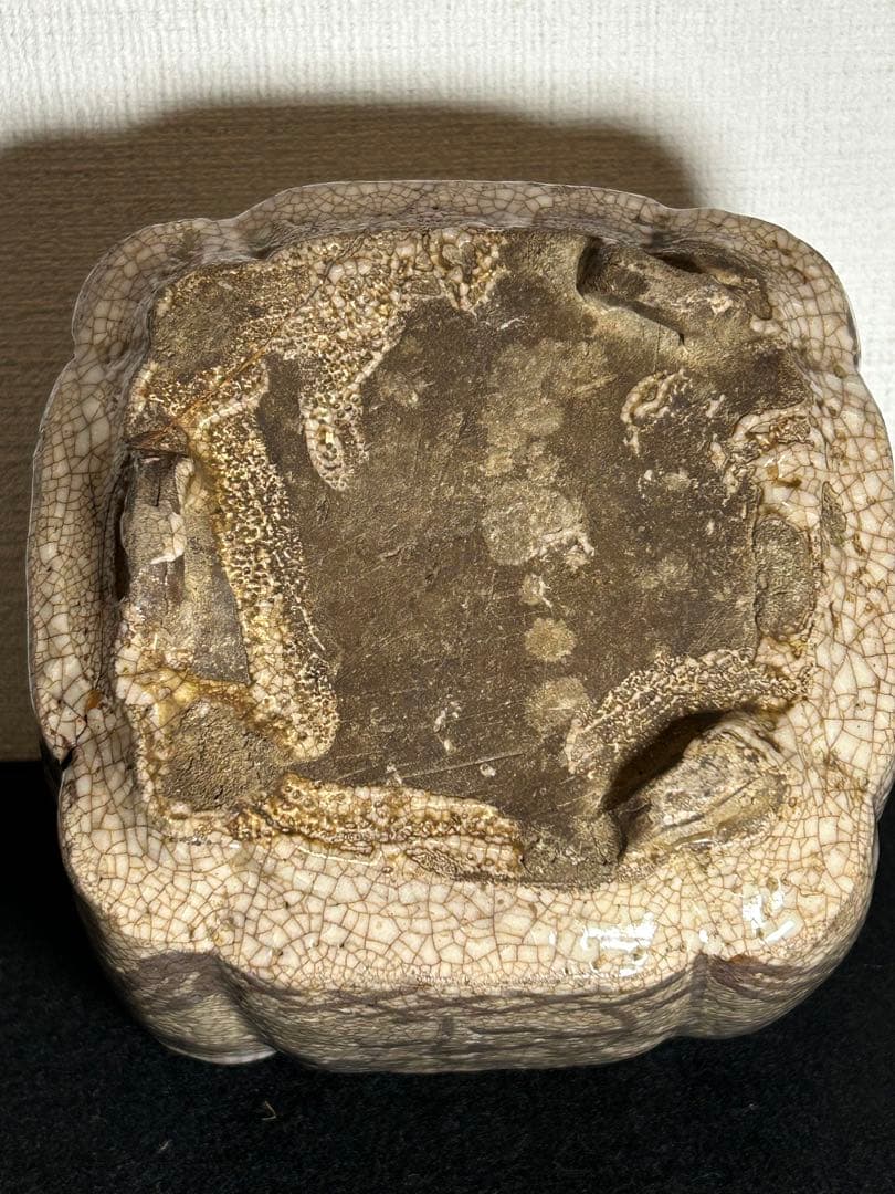 志野蓋付菓子器　江戸時代末期