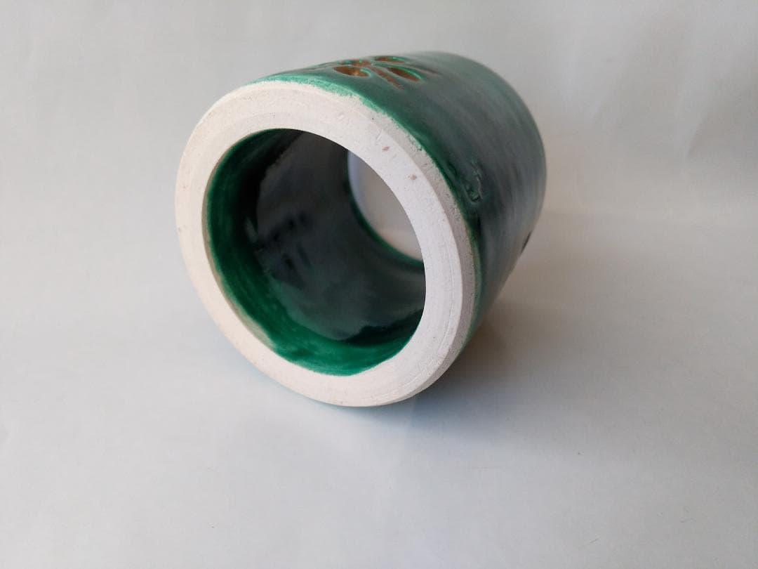 青釉 利休梅 蓋置 加賀瑞山 作 瑞山 茶道具 茶器 逸品 共箱 新品 未使用品