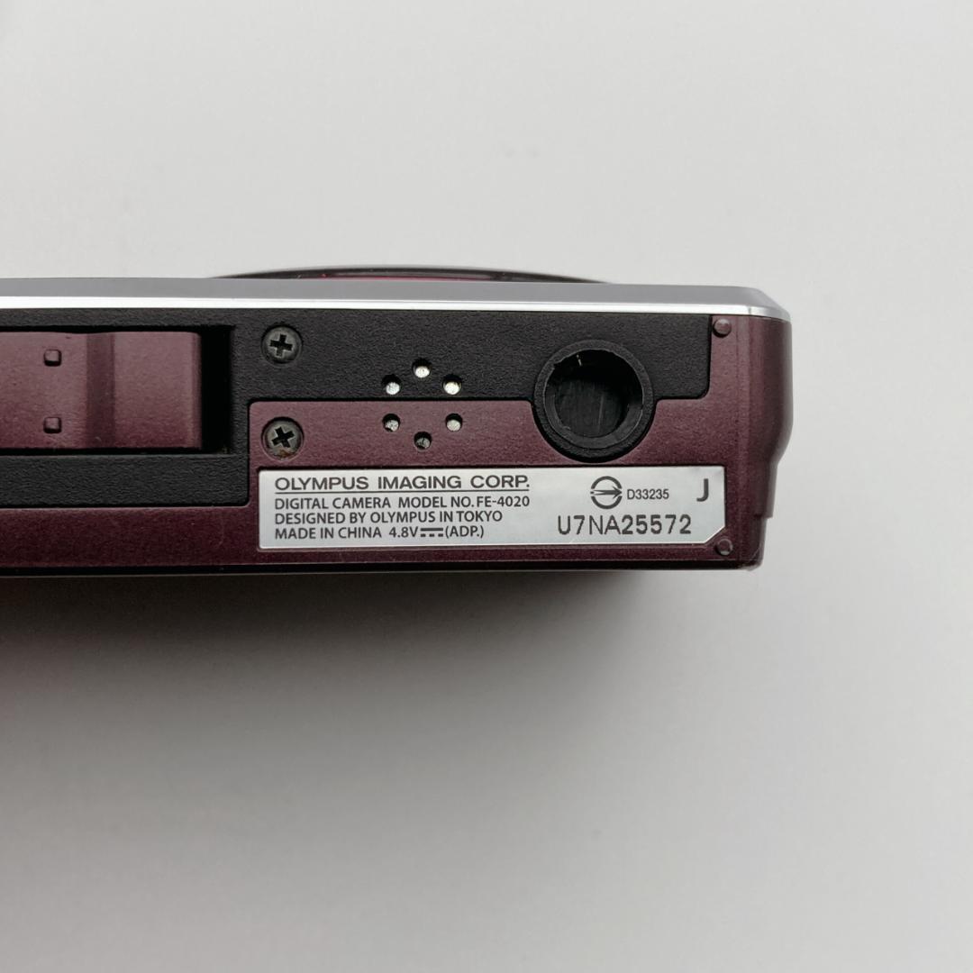 実写有【美品】箱付きOLYMPUS CAMEDIA FE-4020 ピンクカメラ
