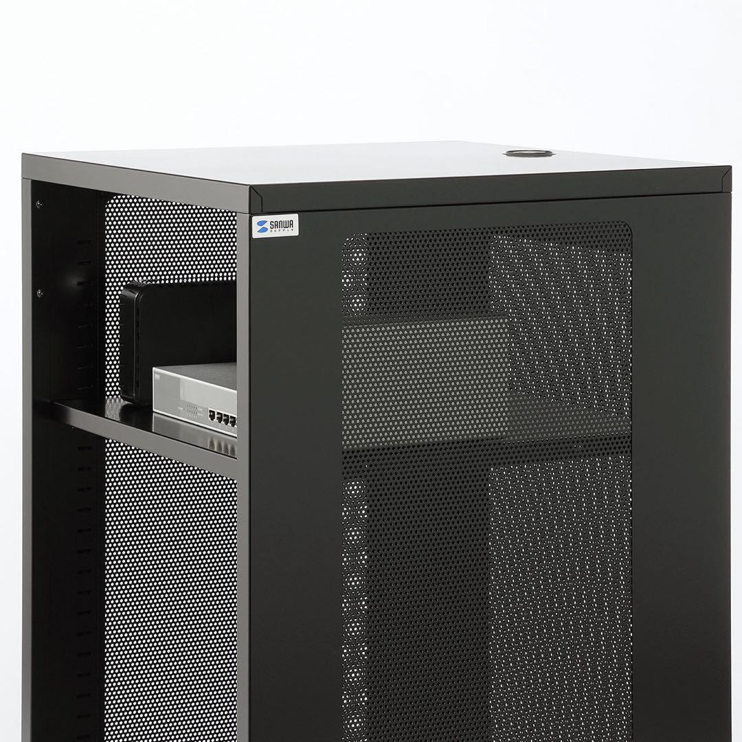 サンワ　タワー型サーバーラック ネットワーク機器収納ラック
