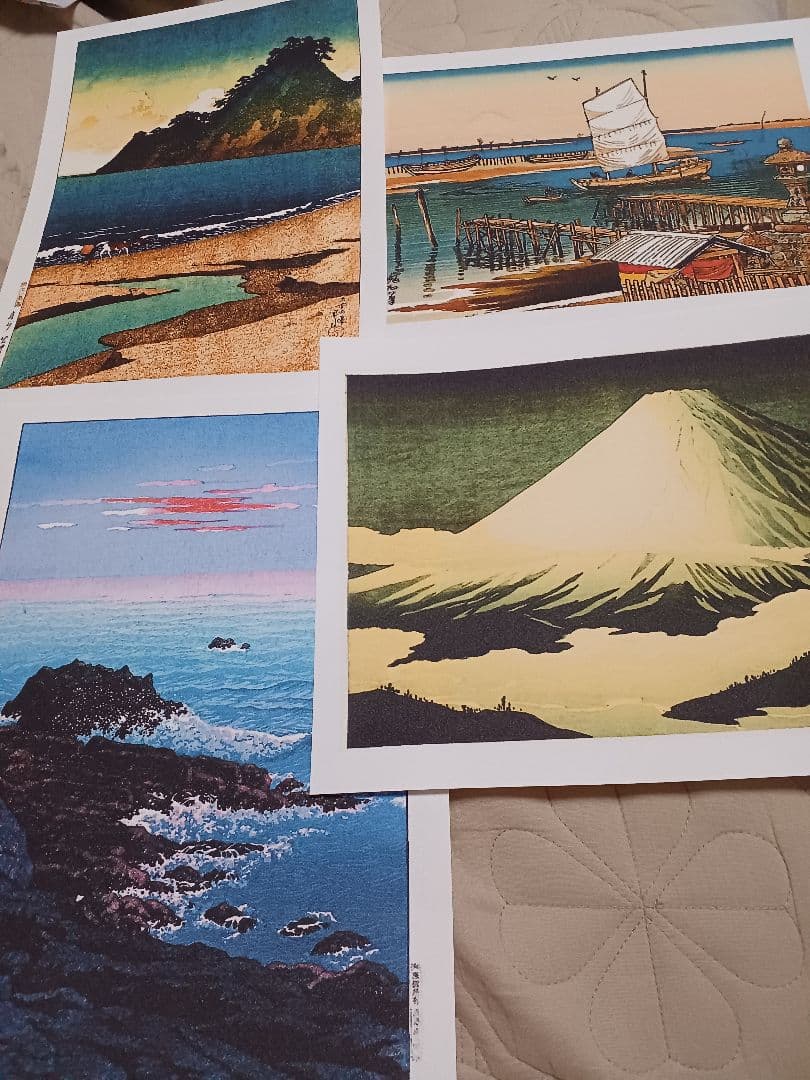 古画で巡る千葉の旅　第1編　工芸　版画　　厚手和紙A4サイズ8葉