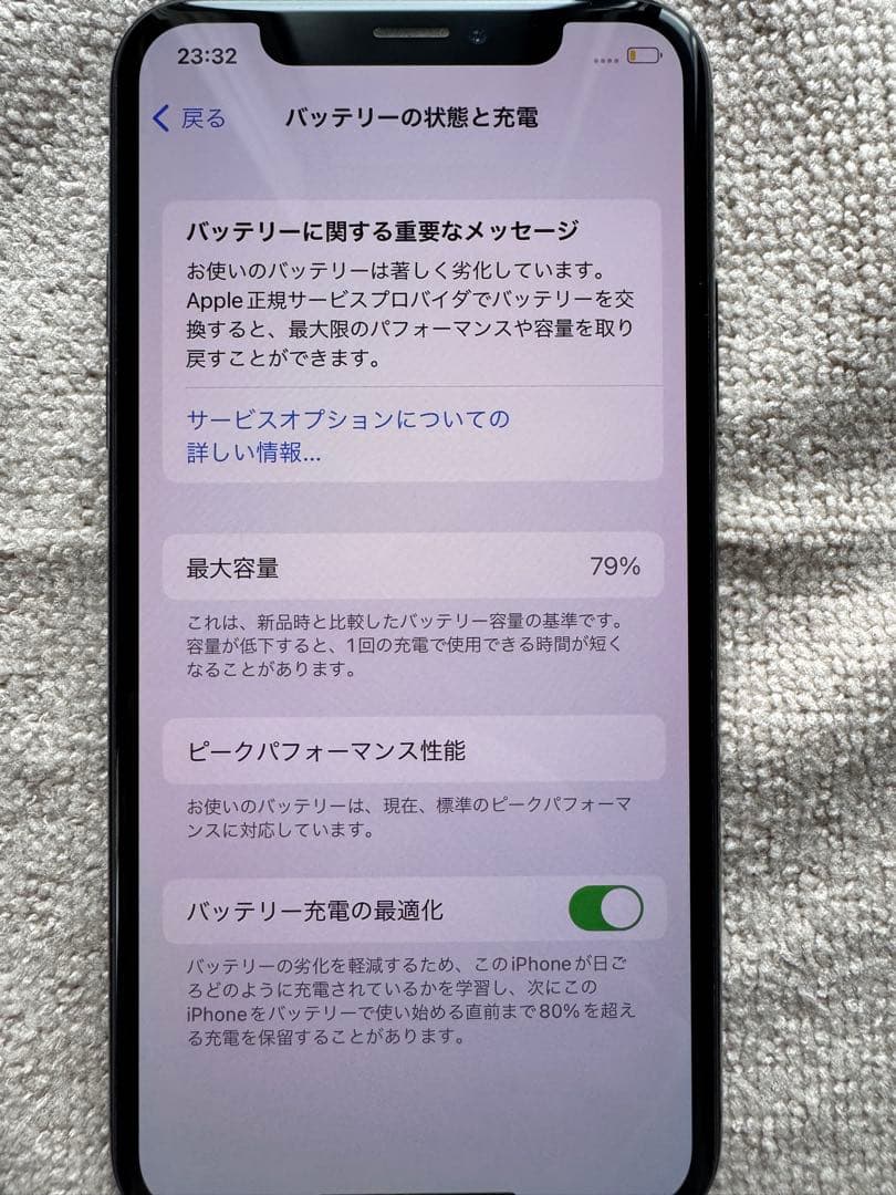 SIMフリー iPhone X 256GB 箱付 イヤホン未使用