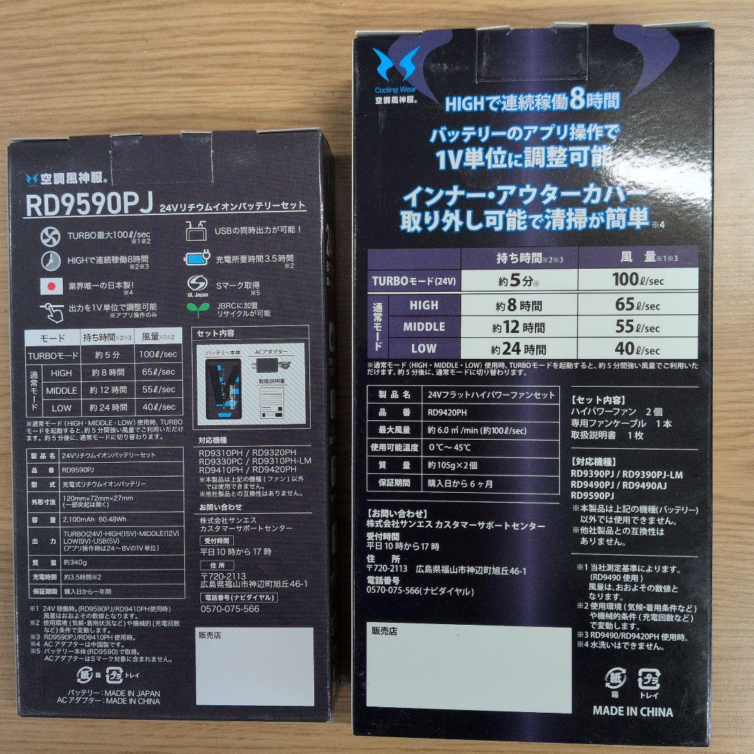 24Vリチウムイオンバッテリー＆高出力ファンセット