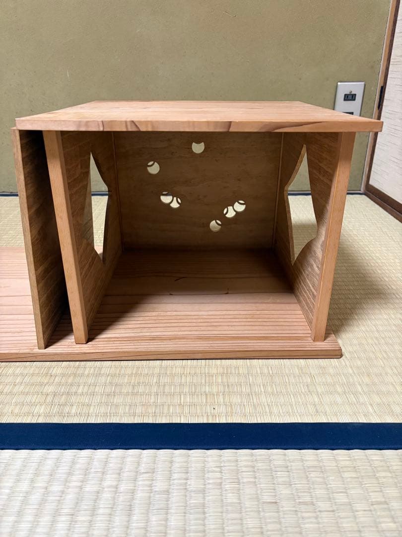 ★中古品★茶道具　組立式　ツボツボ透　糸巻棚