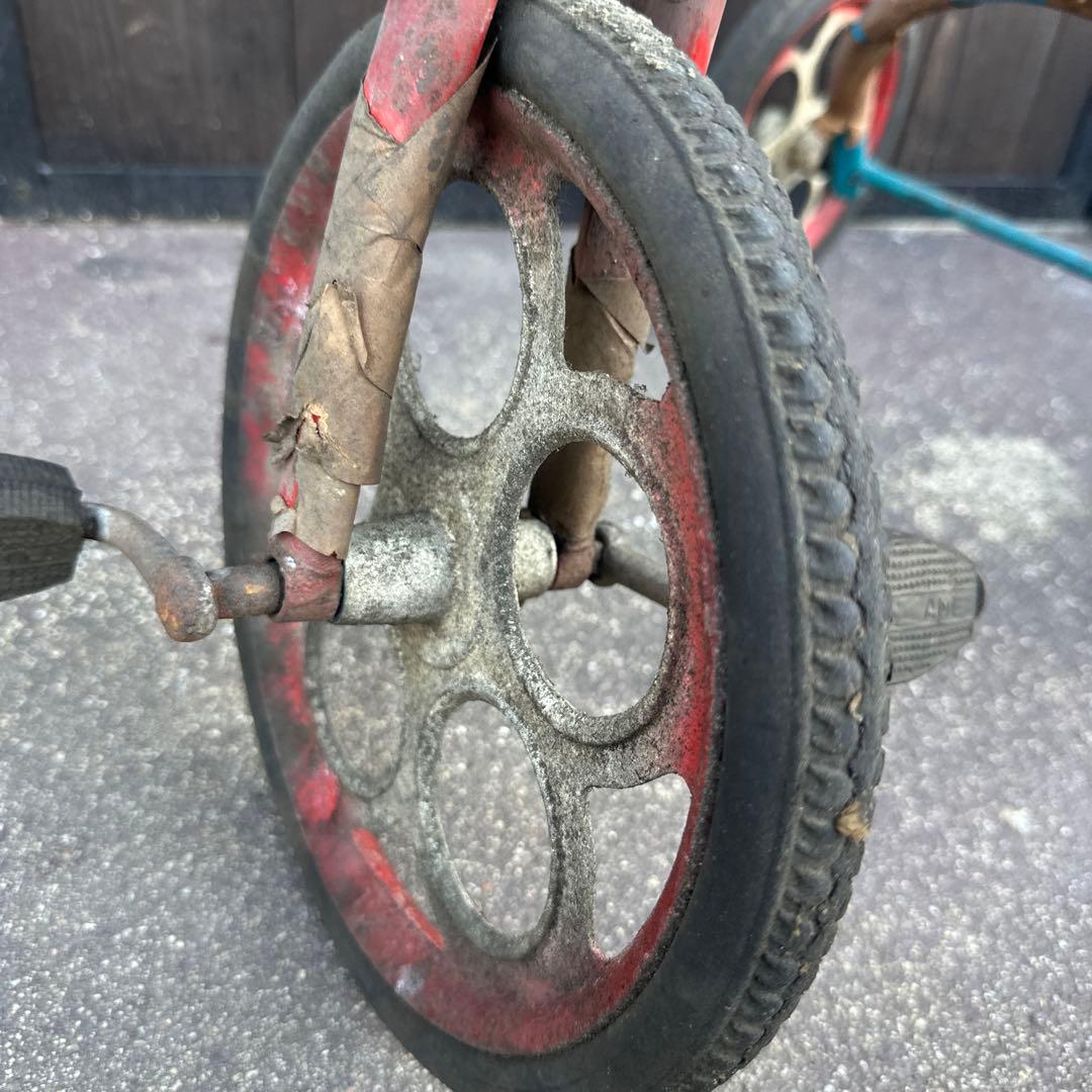 再お値下げ‼️蔵から出てきた　アンティーク三輪車　デッドストック