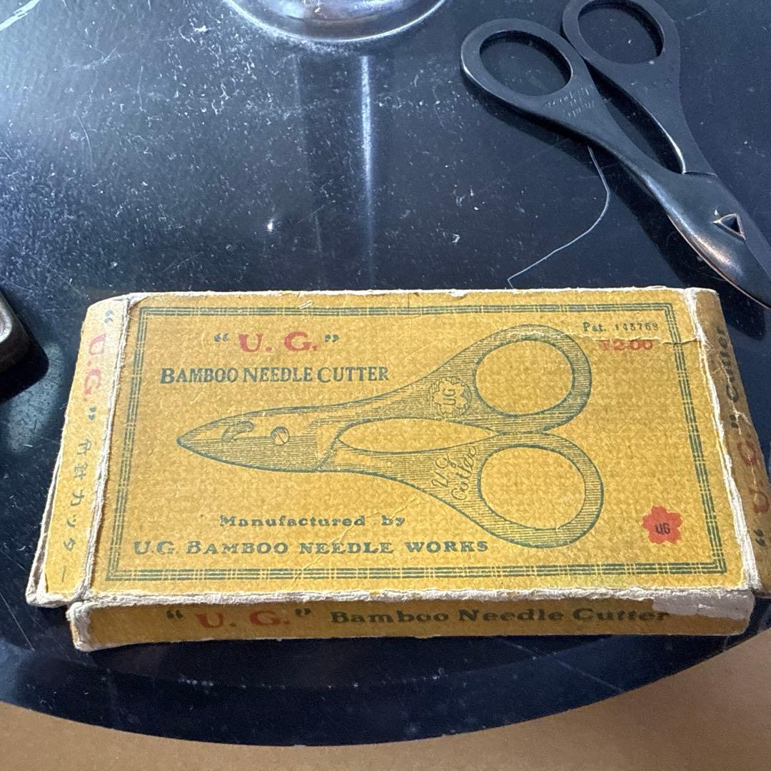 蓄音機用珍竹針用\"U.G\"BAMBOO NEEDLECUTTER元箱竹針20本付