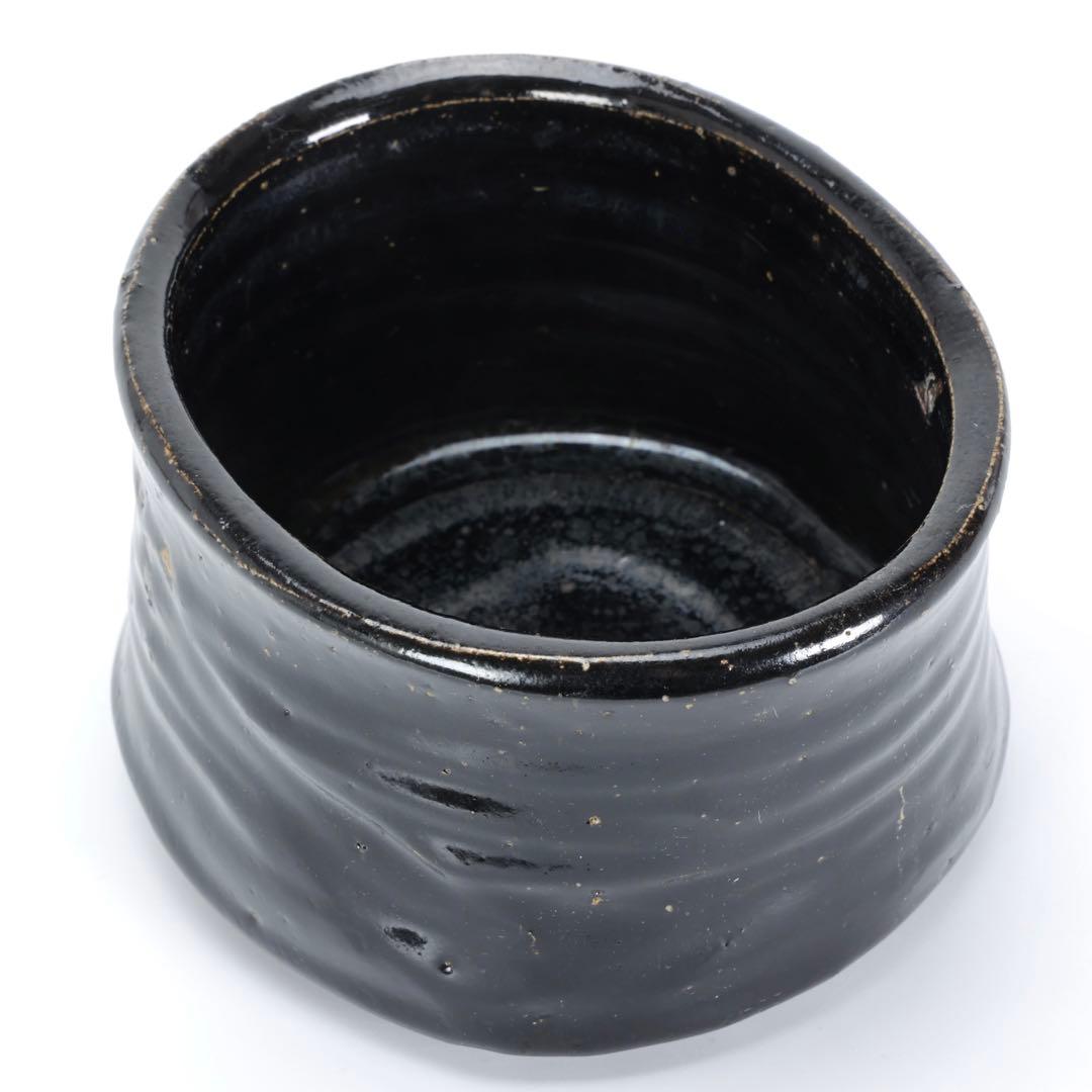 天正美濃黒茶碗 抹茶腕 時代箱付 古窯 茶道具 美濃焼 時代物 古美術品 骨董品