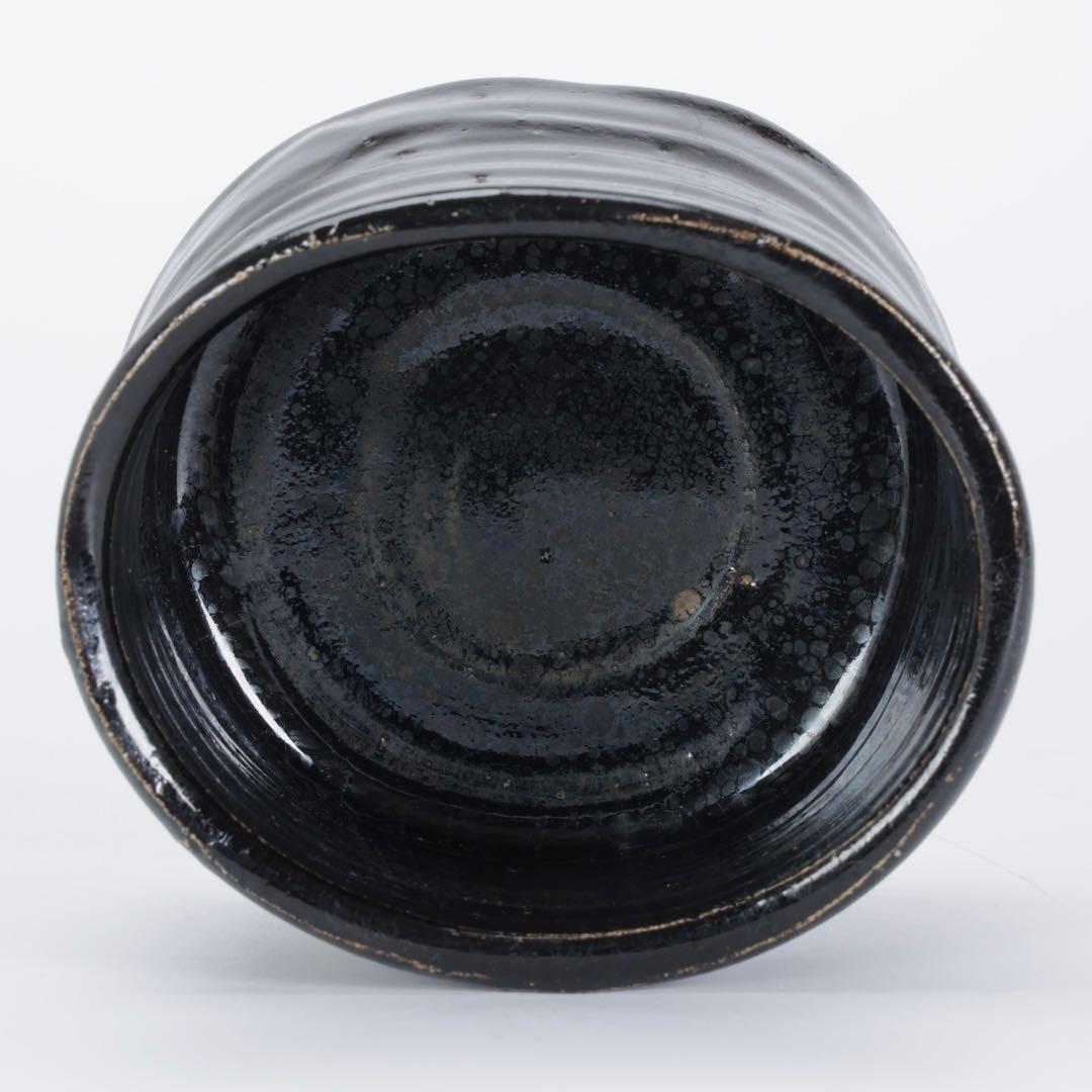 天正美濃黒茶碗 抹茶腕 時代箱付 古窯 茶道具 美濃焼 時代物 古美術品 骨董品