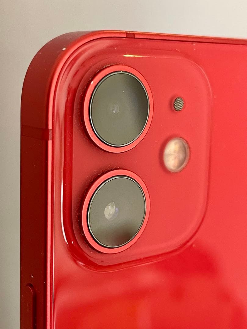 カメラ難あり iPhone12mini 128GB レッド 純正バッテリー89%