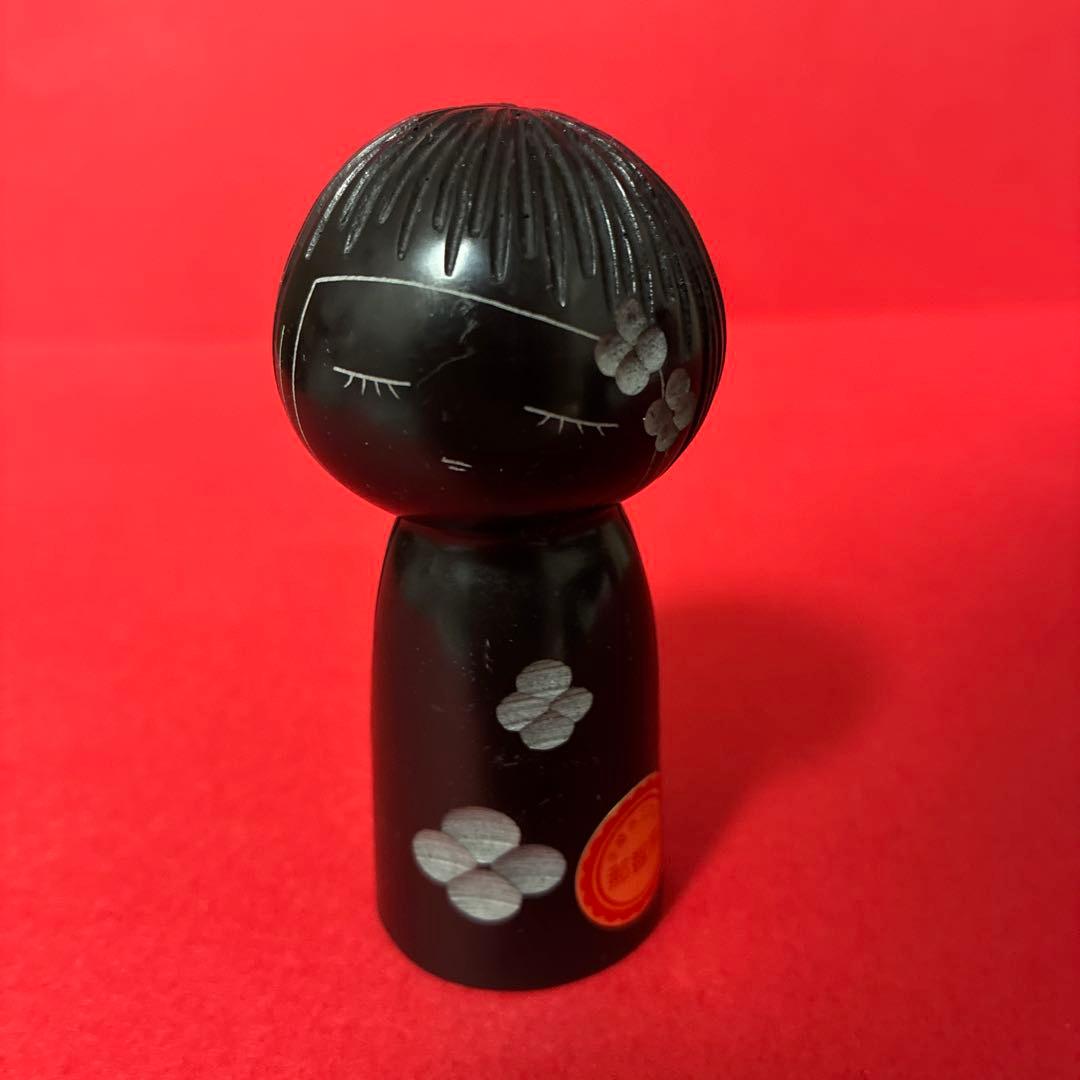 希少　ヴィンテージ　昭和時代物　那智黒石のこけし人形　置物　伝統工芸品　骨董