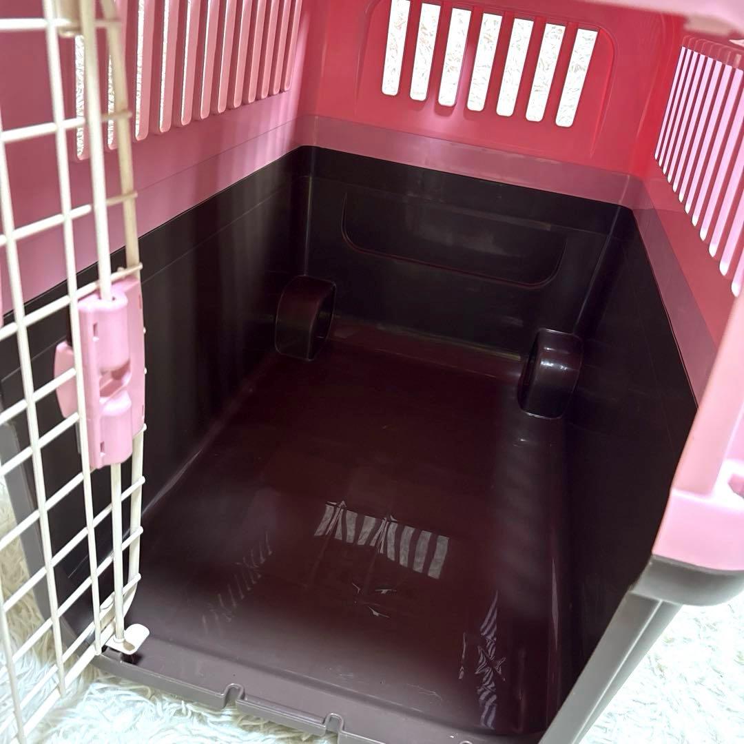 【美品】Richellリッチェル キャンピングキャリー L 中型犬　ピンク