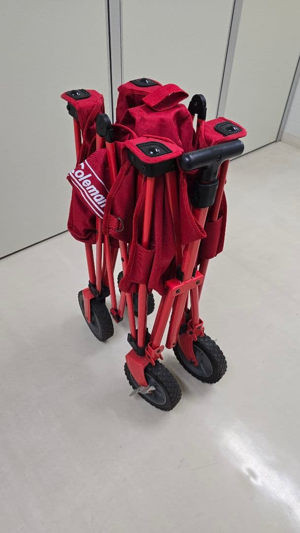 Coleman 折りたたみキャリーカート レッド