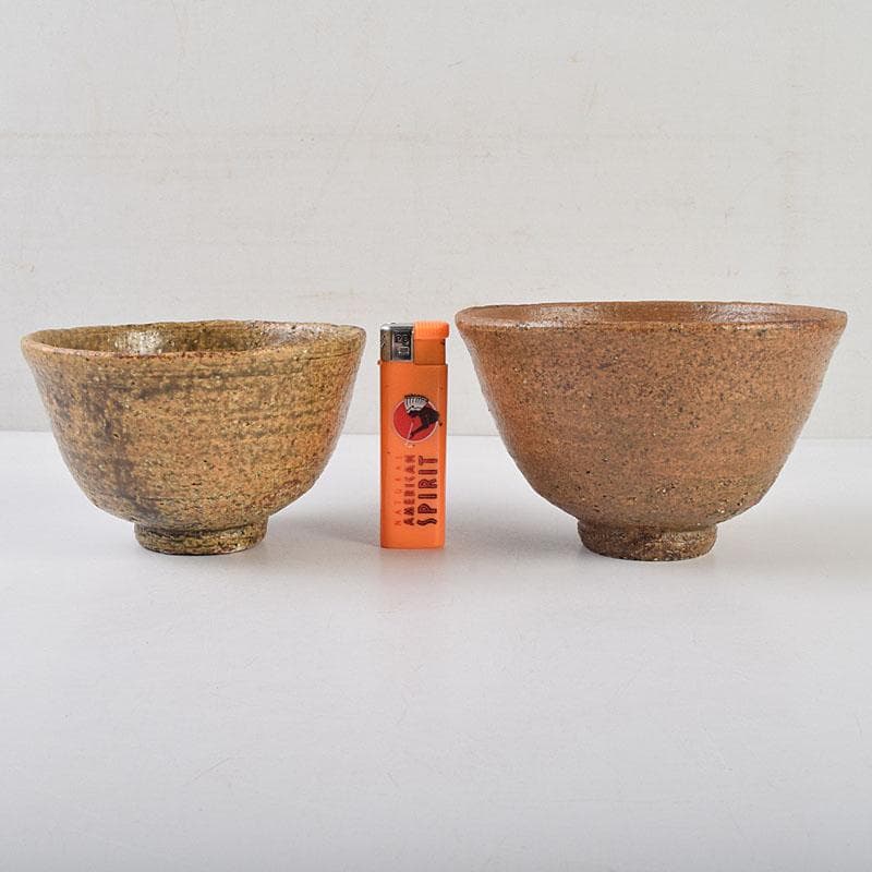 茶道具　楽浪窯　岡正一郎作　伊羅保茶碗　数茶碗　十客　共布共箱　M　R9550H