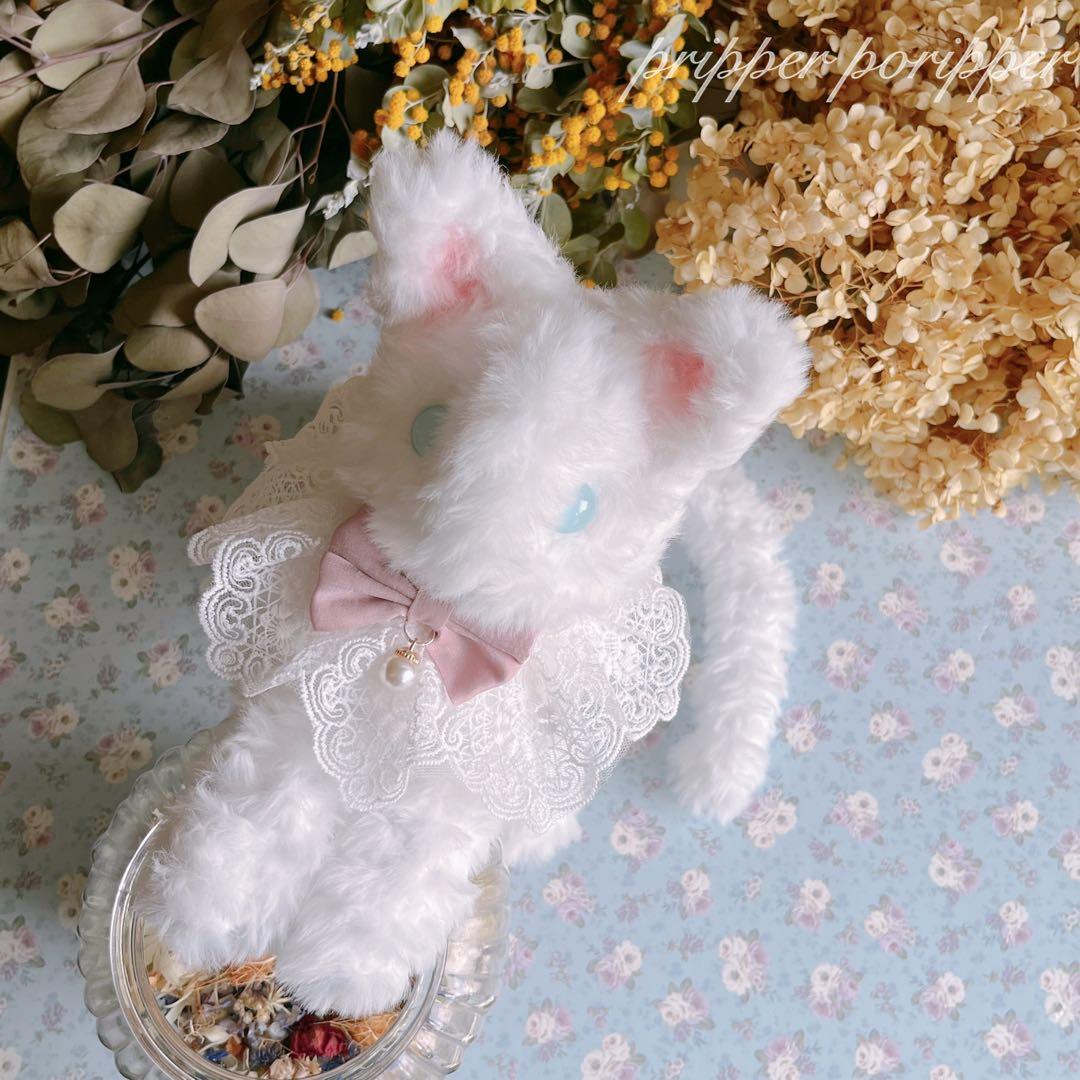 sample　あみぐるみオーダーメイド　白猫　ぬいぐるみ　リアル