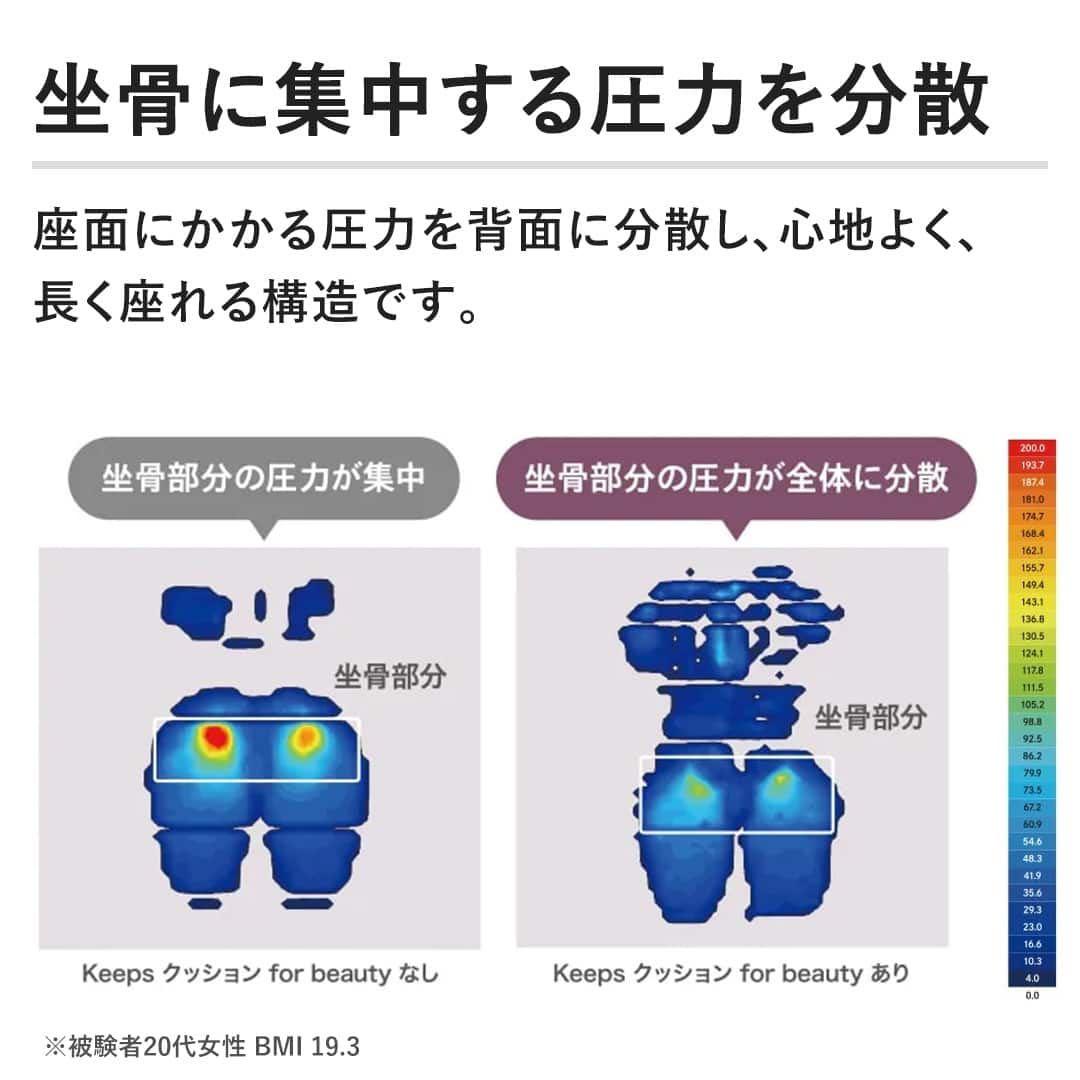 【美品】西川 Keeps キープス 骨盤サポートクッション ネイビー