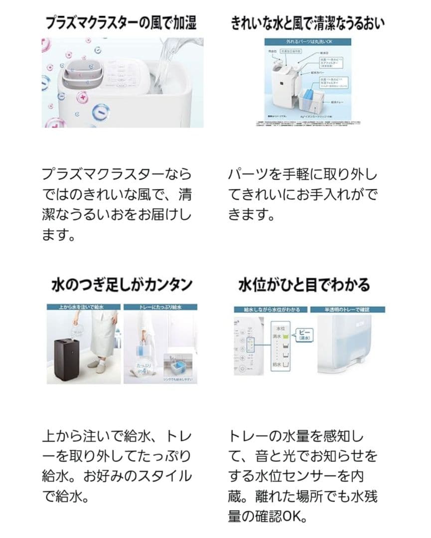 【新品】SHARP シャープ 加湿器 HV-S55-W ホワイト ハイブリッド式