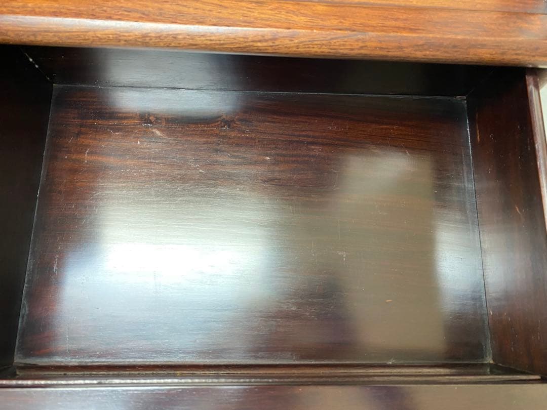茶棚 茶箪笥 紫檀 透かし彫り 茶道具 唐木 飾り棚