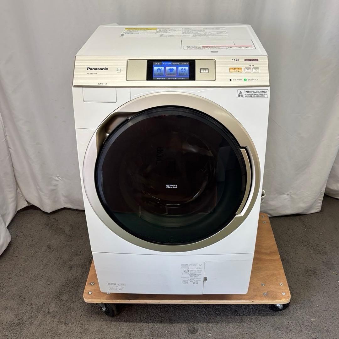 172❤️ドラム式洗濯機　パナソニック　11キロ　乾燥　右開　安い　中古　設置無料
