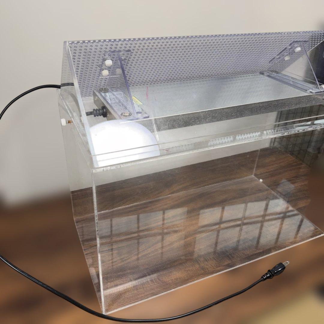 オカヤドカリ　アクリル飼育ケージ 大　AC電源付き