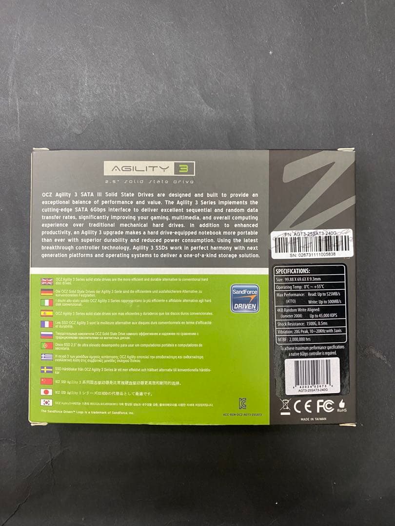 OCZ Agility 3 240GB 2.5インチ AGT3-25SAT3