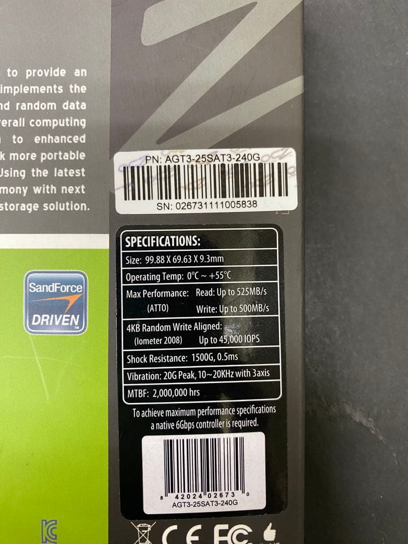 OCZ Agility 3 240GB 2.5インチ AGT3-25SAT3