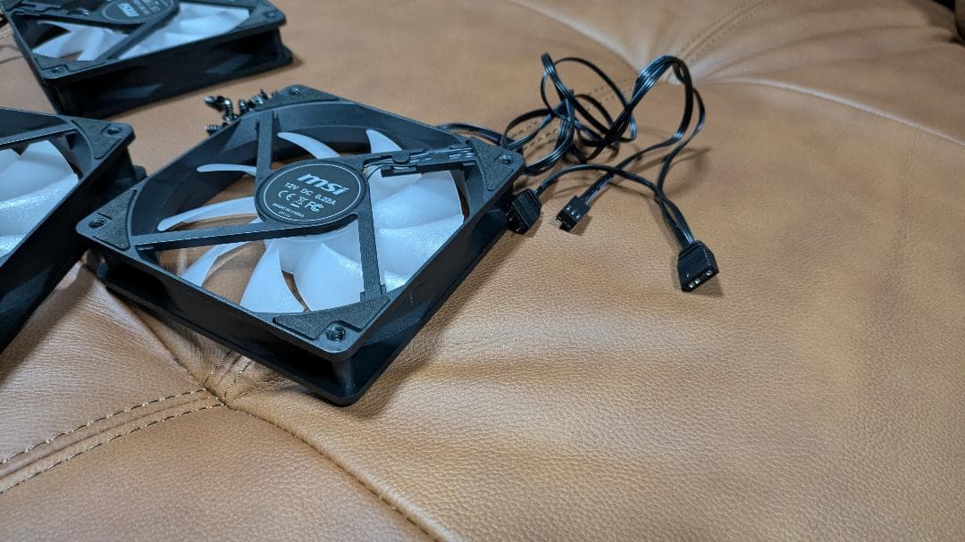 MSI純正 ARGBリバースファン3個セット PCケースファン