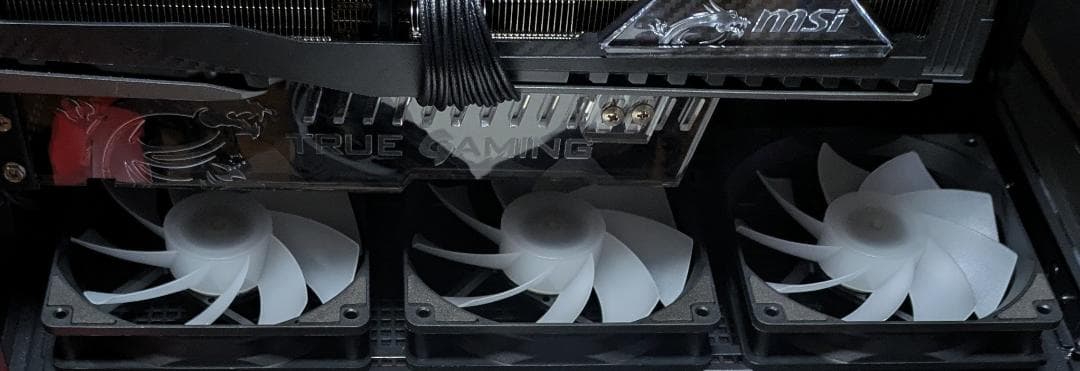 MSI純正 ARGBリバースファン3個セット PCケースファン