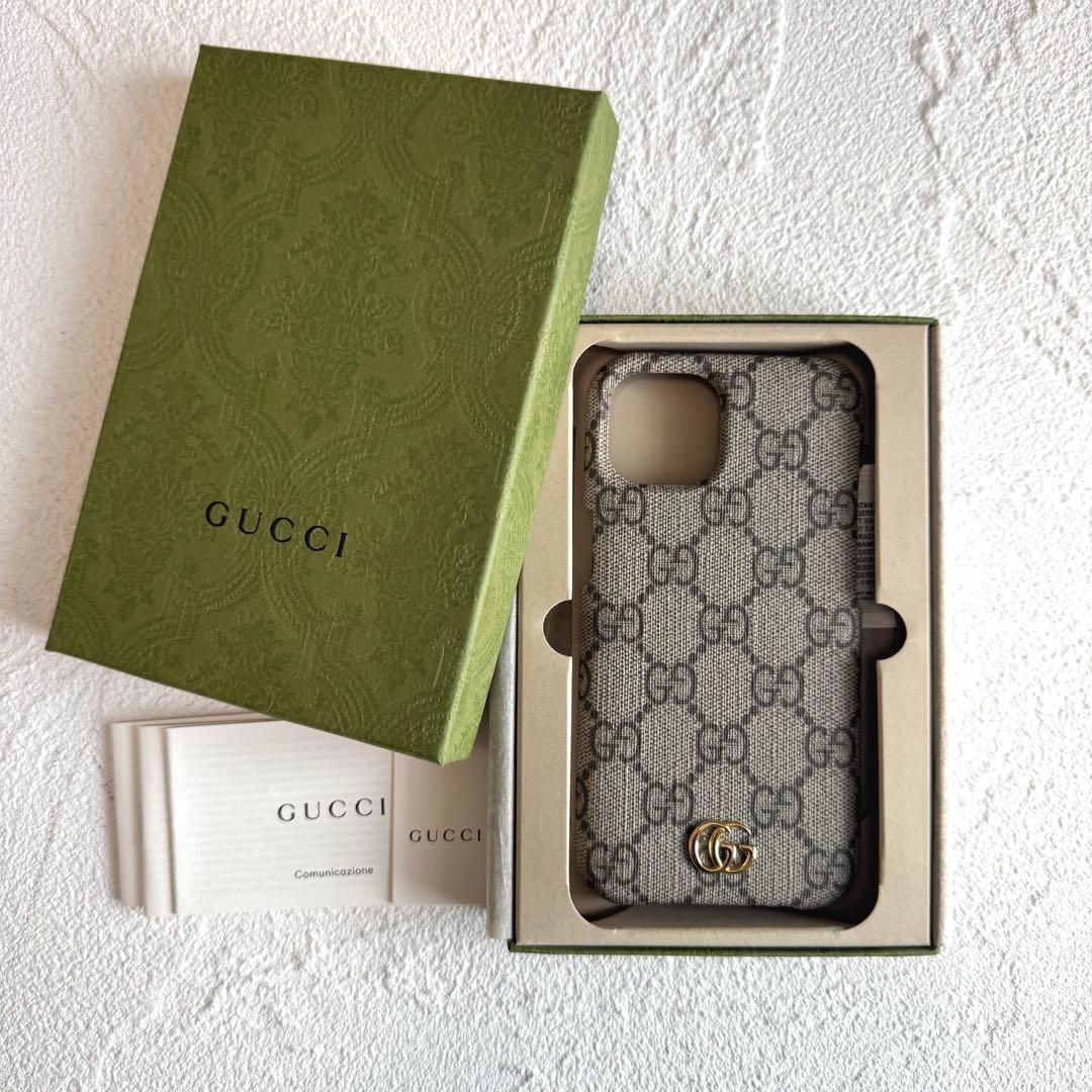 GUCCI グッチ オフィディア iPhone 15 ケース GG金具 ゴールド