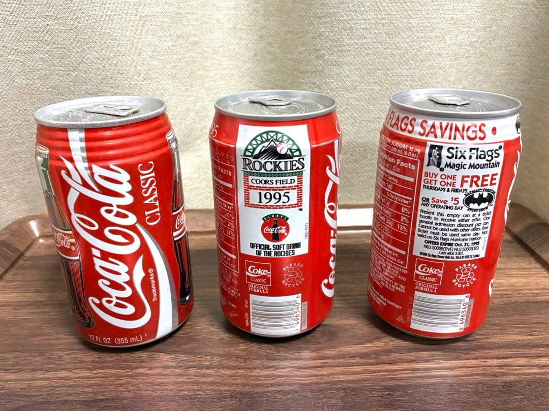 【USA製・95年】コカ・コーラ コレクター缶 3本セット (バットマン他)