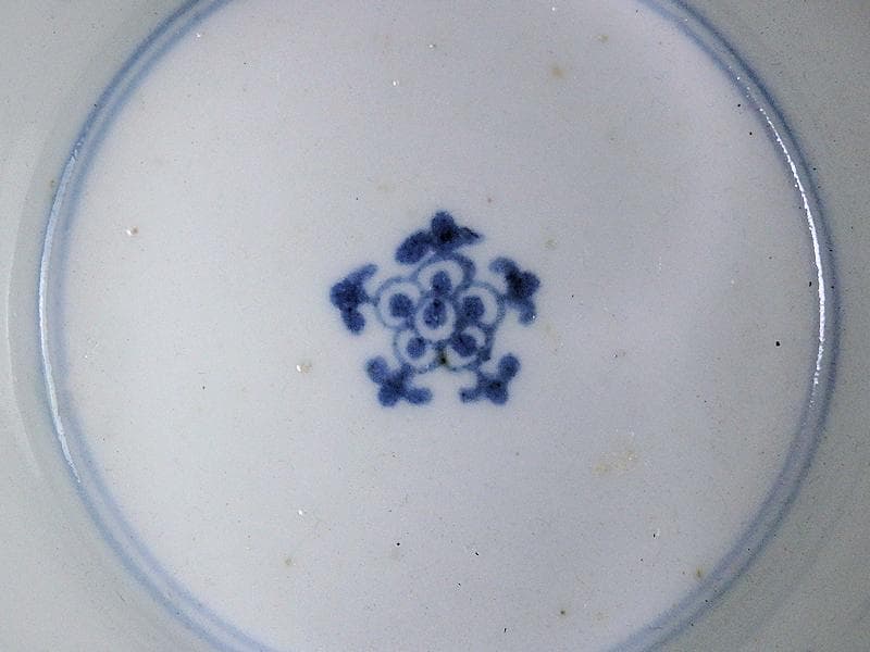 古伊万里　染付　藤の図　大振蕎麦猪口　江戸期　D961AS-CKq