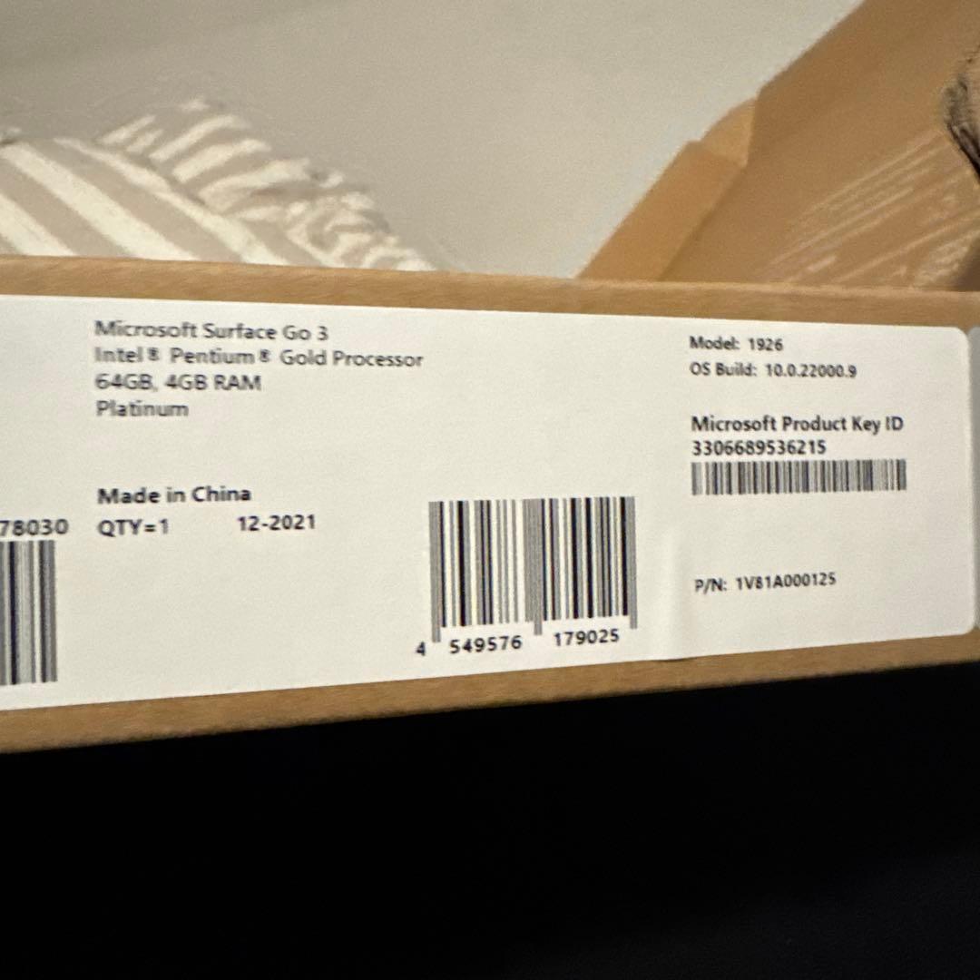 最終処分価格‼️ Microsoft Surface Go 3 1926　64GB