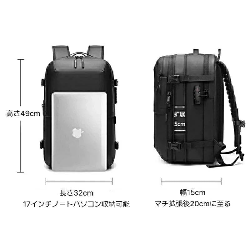 機*ル様 60L PVC製防水バックパック 多機能真空圧縮バックパック