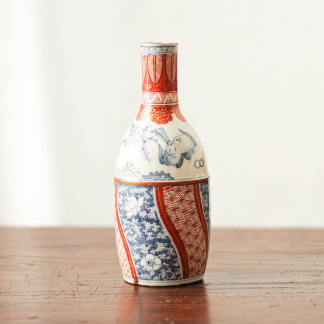 九谷焼　徳利　金彩　色絵