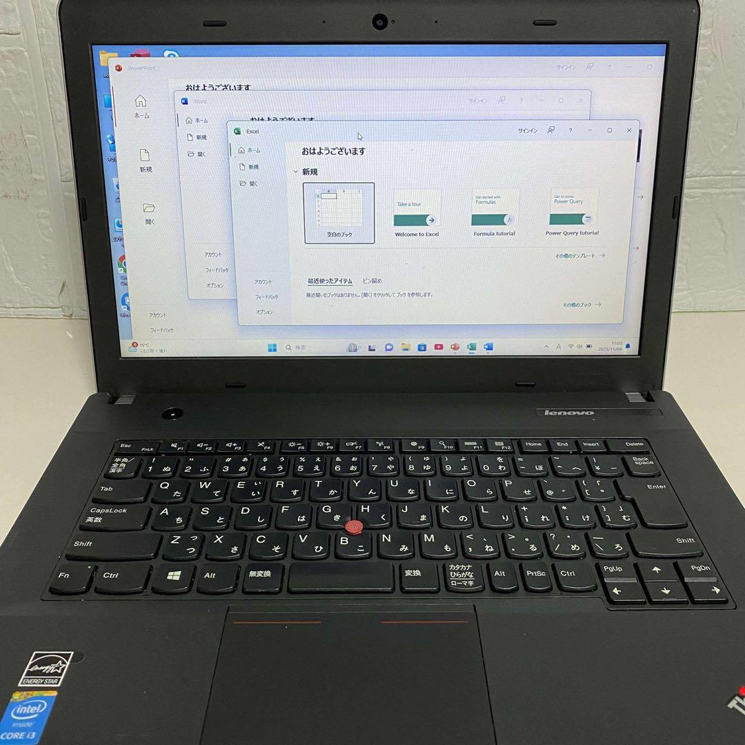 Windows11 オフィス2024年　 Webカメラ　LENOVOノートPC