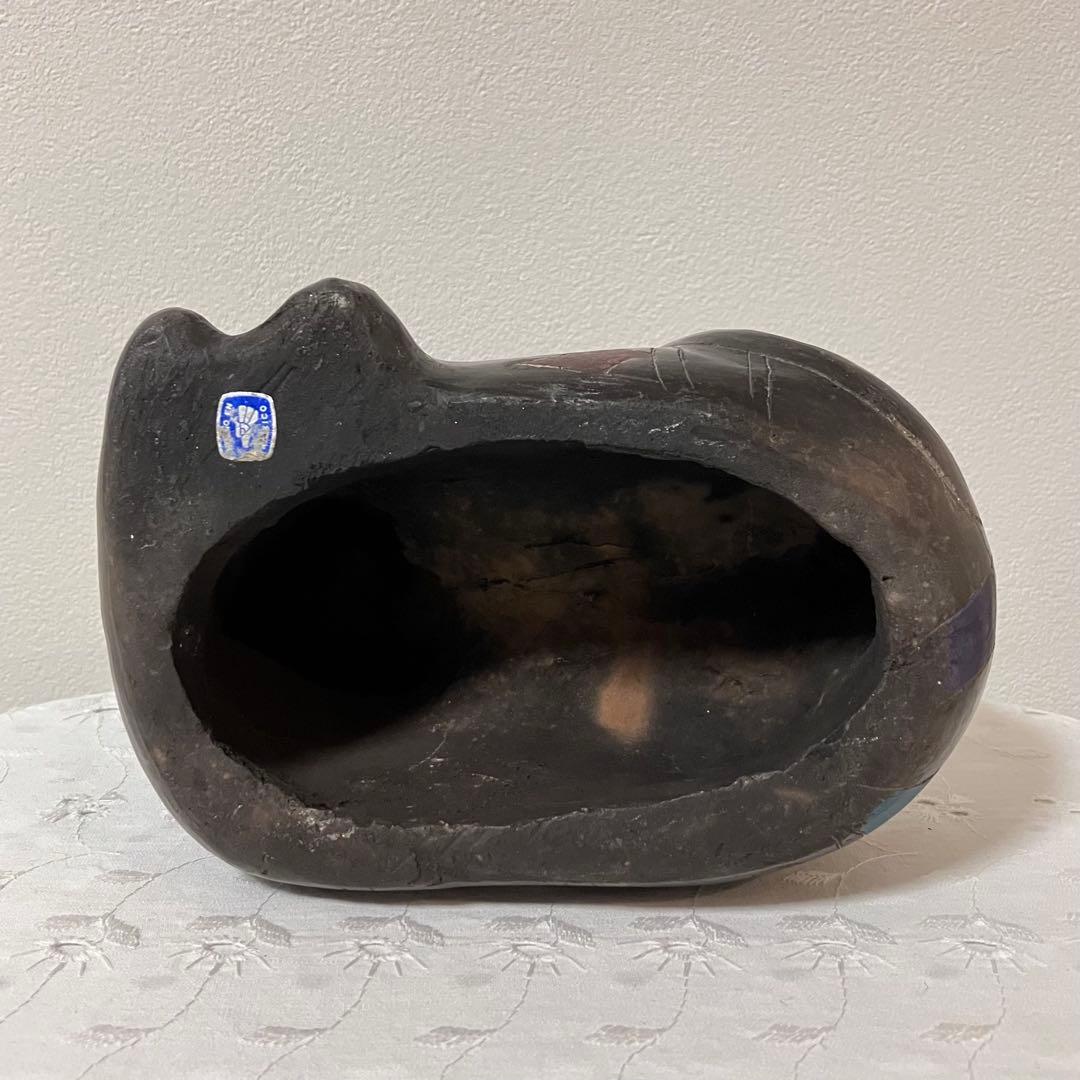 メキシコ　ヴィンテージ　オアハカ　黒陶　バロネグロ　置物　オブジェ