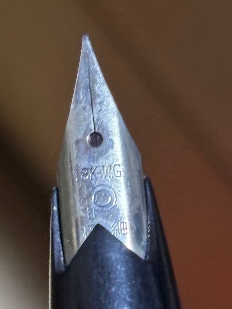 中古美品18KWG PLATINUM 万年筆 スターリングシルバー