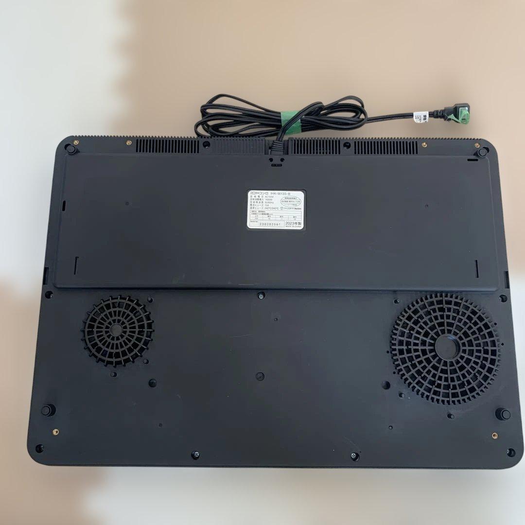 【値下げ】アイリスオーヤマ　IHK-W13S-B 2口IHコンロ