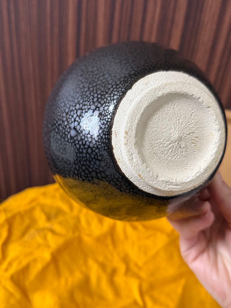 京焼 木村盛和 作 油滴天目釉 陶器 抹茶碗 茶碗 茶道具