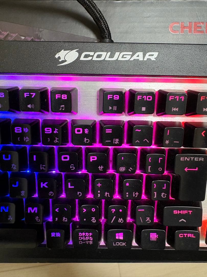 cougar ゲーミングキーボード HAGANE 青軸 動作確認