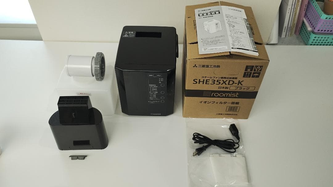 【送料無料・新品同様】スチーム式加湿器　三菱重工 SHE35XD-K ブラック