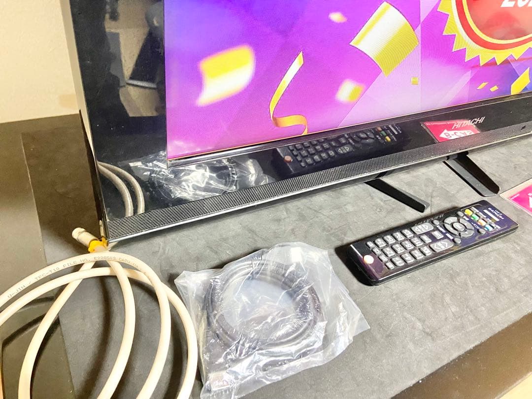 日立 Wooo｜32V型HD/アンテナ/HDMI/純正リモコン付