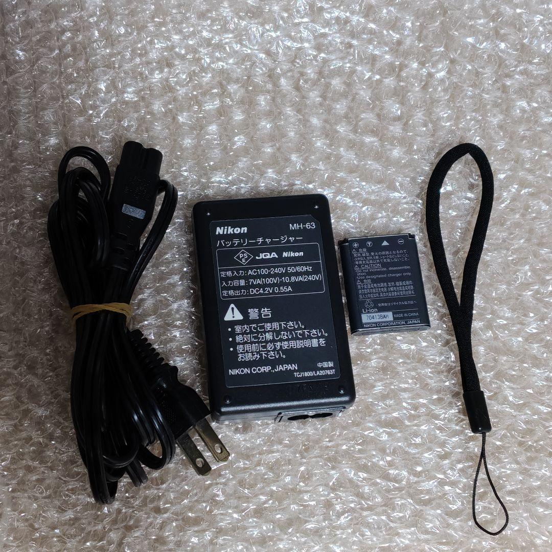 【動作確認済 程度良好】ニコン クールピクス S510 オールドコンデジ 黒系