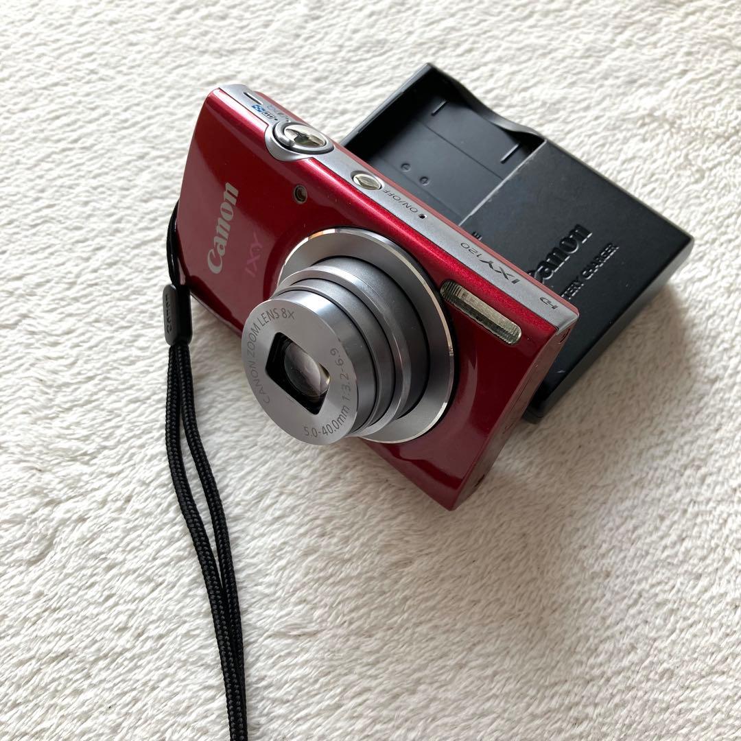 Canon IXY120 コンパクトデジタルカメラ（赤）