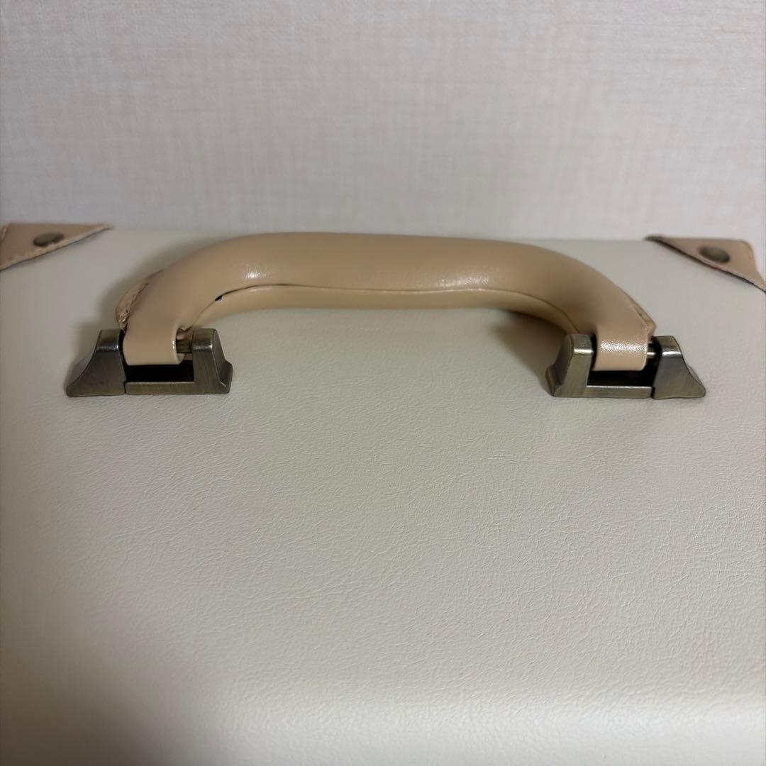 コスメボックス メイクボックス トレンチケース アイボリー