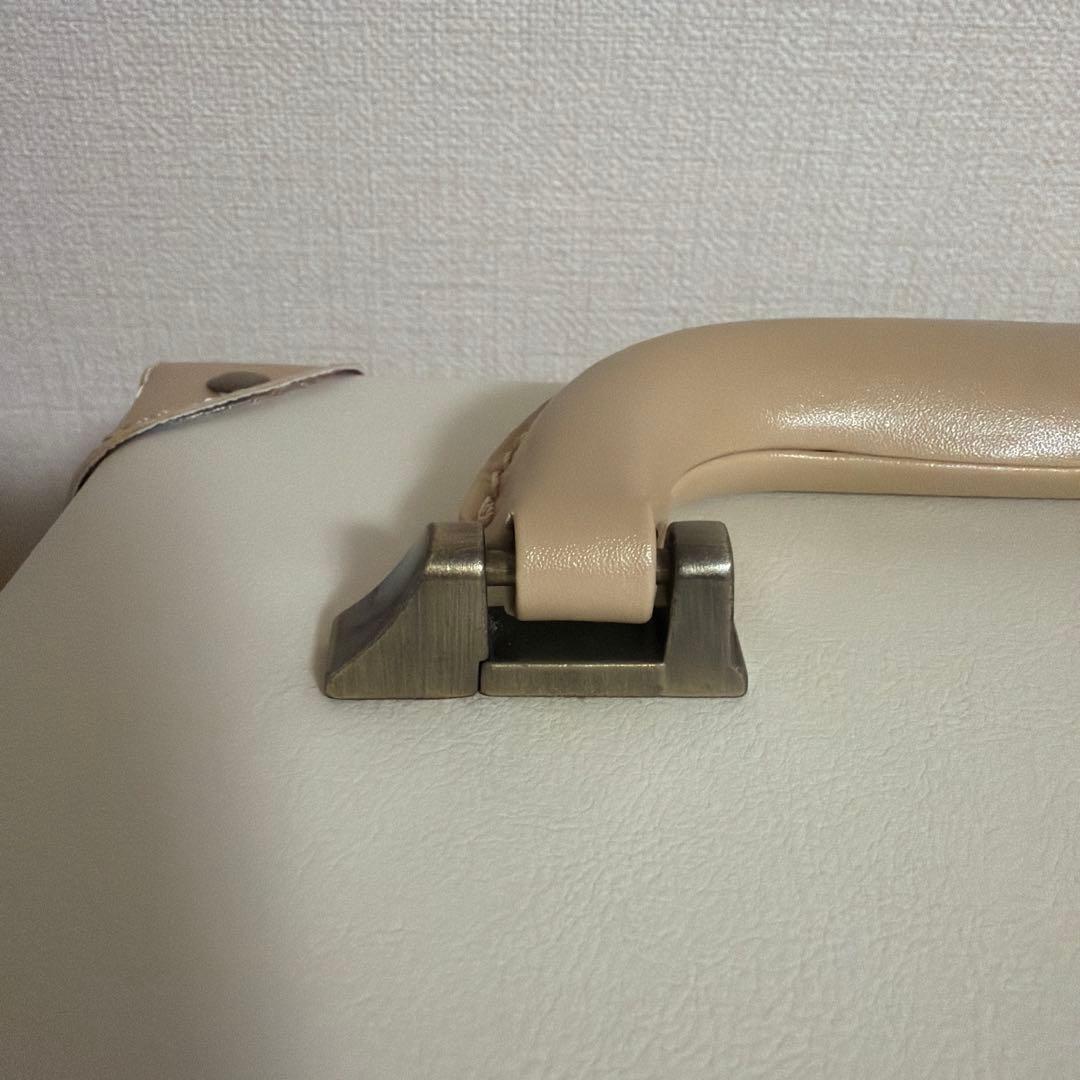 コスメボックス メイクボックス トレンチケース アイボリー