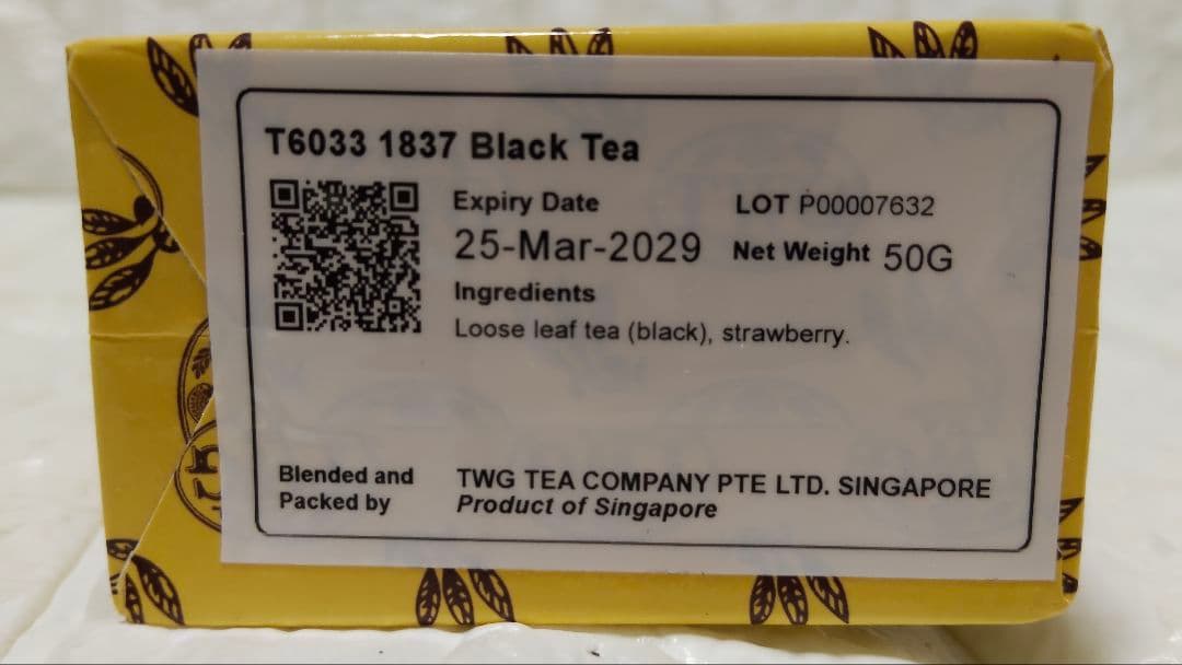 TWG Tea ストロベリー・フレンチアールグレイ・1867ブラックティー50g