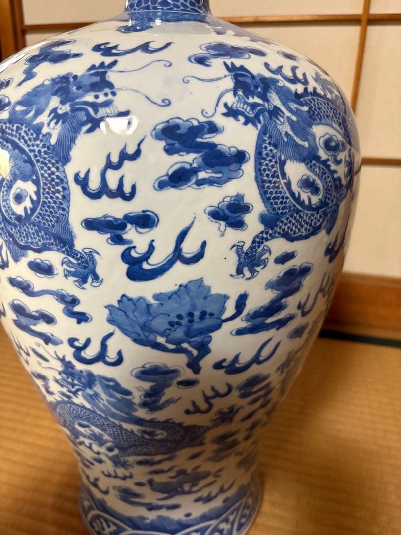 壺　置物　龍　大壺